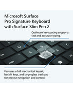 Load image into Gallery viewer, Microsoft Surface Pro Signature Keyboard and Slim Pen Bundle Black (8X8-00015)
