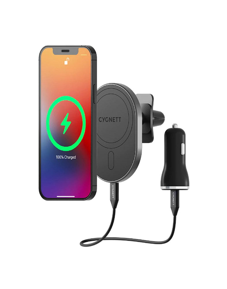 Cygnett MagHold Car 7.5W Wireless Charger Vent - Black