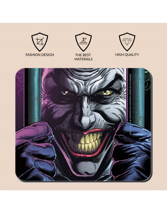 Original and Officially Licensed by DC Mouse Pad for PC, Pattern Joker and Batman, Computer Mouse Mat, Non-Slip (Joker 015 Multicoloured) - TechCrazy