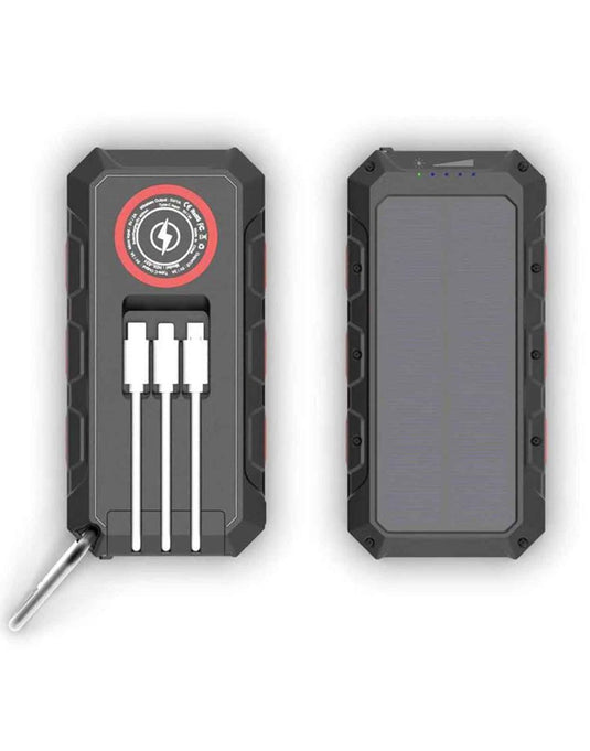 Multifunctional Portable Solar 30000mAh Power Bank with LED light - TechCrazy