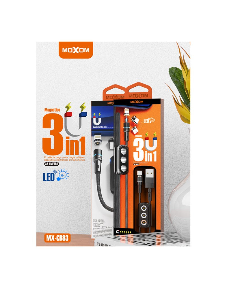 Moxom 3 in one Magnetic cable MX-CB83