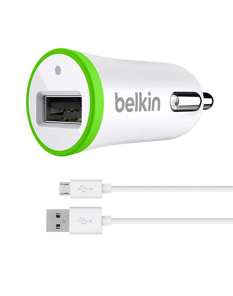 Belkin Universal Car Charger with Micro USB ChargeSync Cable (12 Watt/ 2.4 Amp) F8M887BT04 - TechCrazy