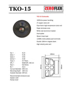 Load image into Gallery viewer, Specification of  Zeroflex TKO-15 Sub 15&quot; 1000RMS Car Subwoofers (Dual) 
