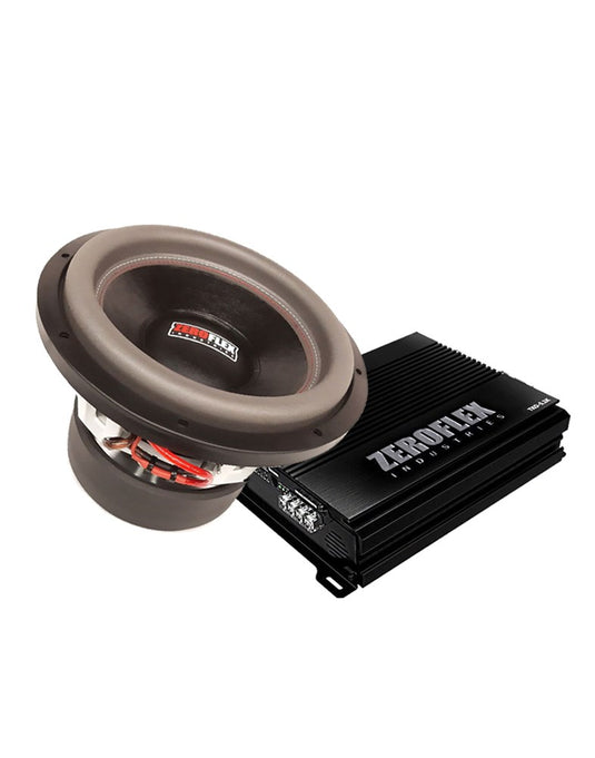 Zeroflex TKO-5.1K Mono Car Amplifier 5000RMS &  EVO-12XL- 12" 2500RMS Car Subwoofer (2Pairs)"